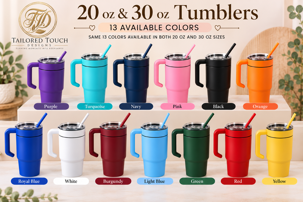 Personalized Engraved Tumblers | 20 oz, 30 oz & 40 oz