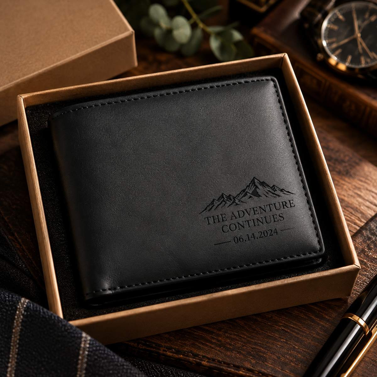 Personalized Engraved Wallet | Custom Name, Initials or Message
